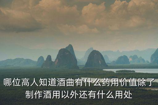酒曲的功效與作用，在釀酒過程中的酒曲有什么作用