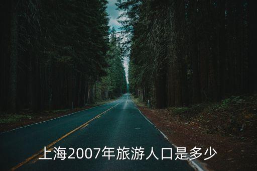 上海市旅游區人口，上海2007年旅游人口是多少