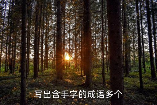 寫出含手字的成語多個(gè)