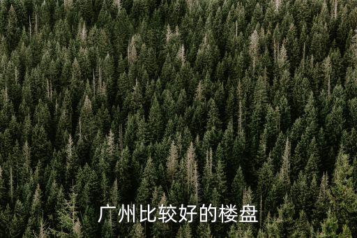 廣州比較好的樓盤