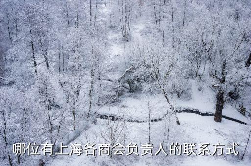 哪位有上海各商會負責人的聯系方式