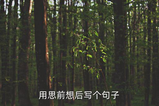 用思前想后寫個句子