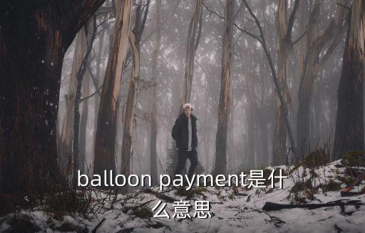 分期付款英文，balloon payment是什么意思