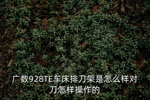 廣州數控宏達刀架說明書，求廣州數控說明書