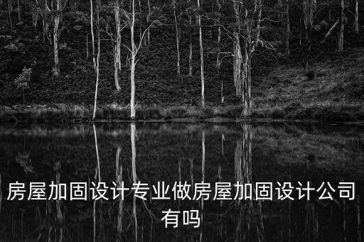 房屋加固設計專業(yè)做房屋加固設計公司有嗎