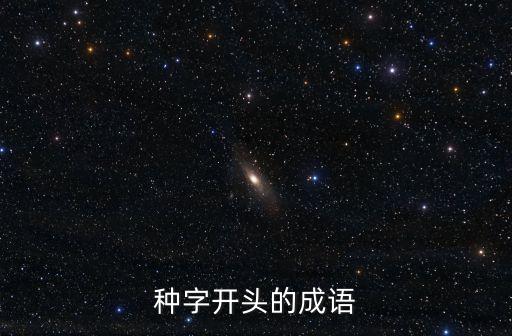 種字開頭的成語