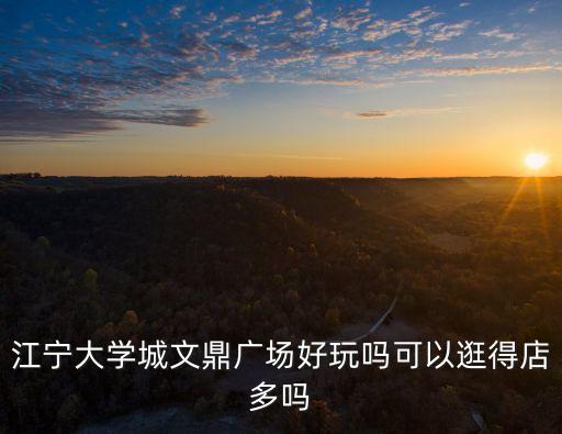 江寧大學城文鼎廣場好玩嗎可以逛得店多嗎