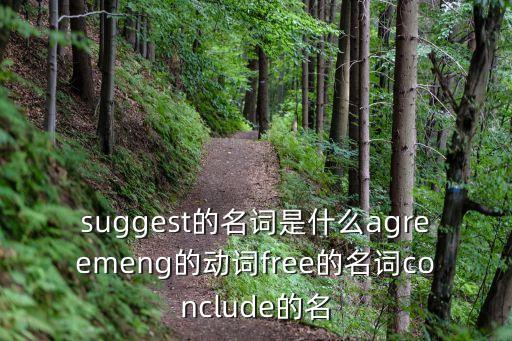 suggest的名詞是什么agreemeng的動詞free的名詞conclude的名