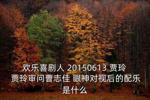 歡樂喜劇人 20150613 賈玲 賈玲審問曹志佳 眼神對視后的配樂是什么