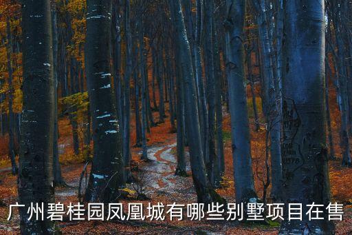 廣州別墅新樓盤，廣州帶別墅的樓盤名單