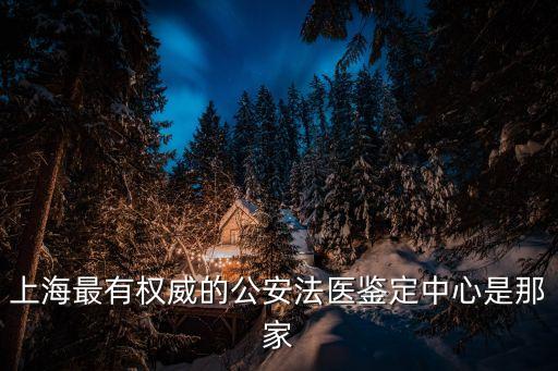 上海最有權威的公安法醫鑒定中心是那家