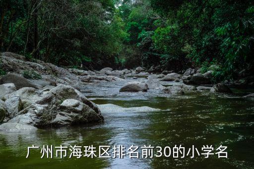 廣州各區一級小學排名，廣州市海珠區排名前30的小學名