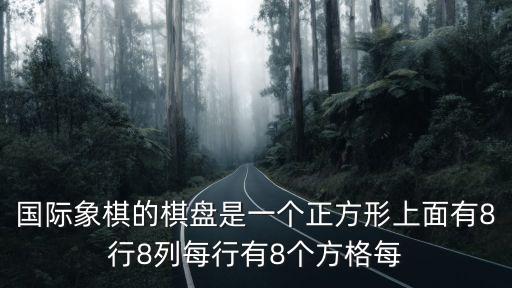國際象棋的棋盤是一個正方形上面有8行8列每行有8個方格每