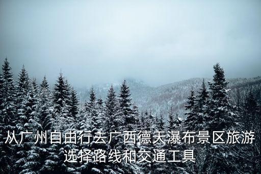 從廣州自由行去廣西德天瀑布景區旅游選擇路線和交通工具