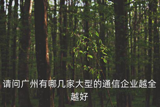 請問廣州有哪幾家大型的通信企業越全越好
