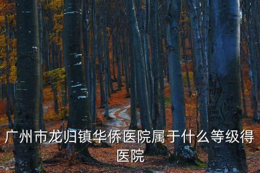 廣州市龍歸鎮華僑醫院屬于什么等級得醫院