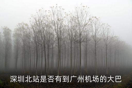 深圳北站是否有到廣州機場的大巴