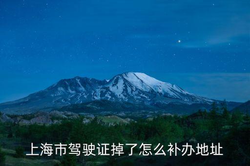 上海市駕駛證補辦在什么地方，上海市駕駛證掉了怎么補辦地址