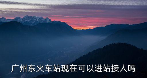 廣州東火車站現在可以進站接人嗎