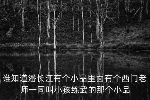 誰知道潘長江有個小品里面有個西門老師一同叫小孩練武的那個小品