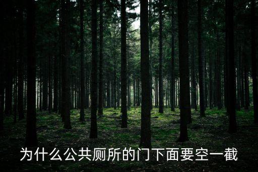 上海市公共廁所門口標識，為什么公共廁所的門下面要空一截