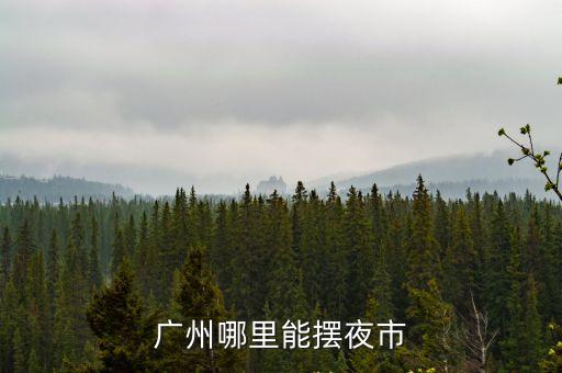 廣州哪里能擺夜市