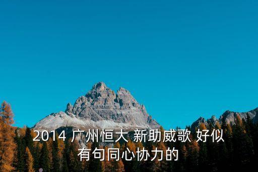 2014 廣州恒大 新助威歌 好似有句同心協力的