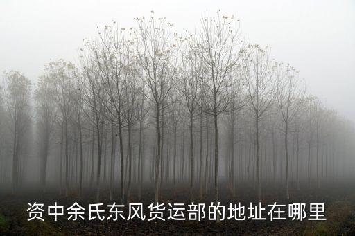 資中余氏東風貨運部的地址在哪里