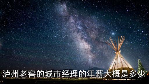 瀘州老窖的城市經理的年薪大概是多少