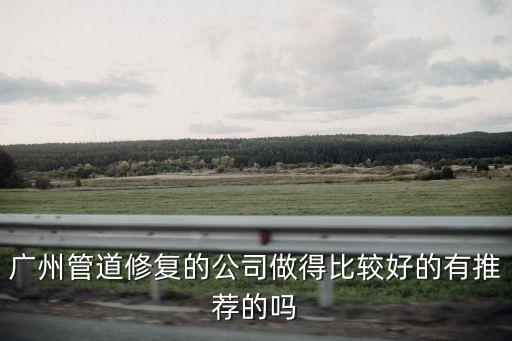 廣州管道修復的公司做得比較好的有推薦的嗎