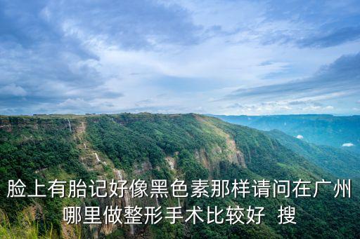 臉上有胎記好像黑色素那樣請問在廣州哪里做整形手術比較好  搜