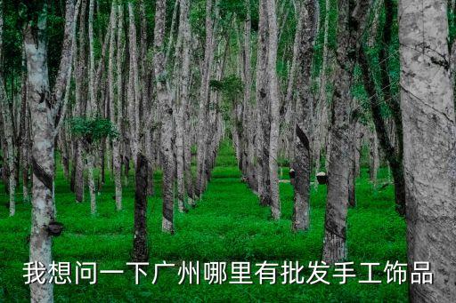 我想問一下廣州哪里有批發手工飾品