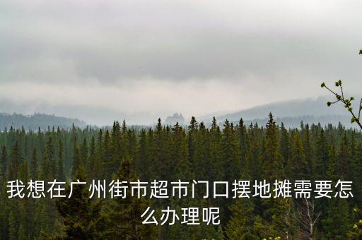 我想在廣州街市超市門口擺地?cái)傂枰趺崔k理呢
