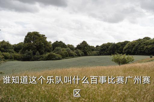 誰知道這個樂隊叫什么百事比賽廣州賽區