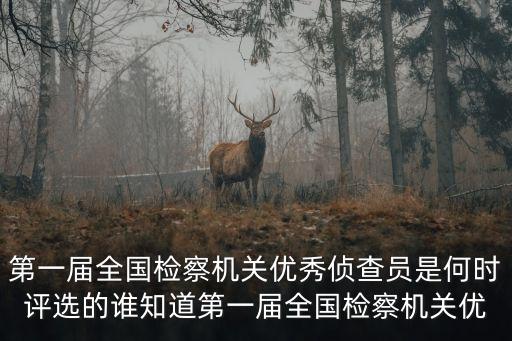 第一屆全國(guó)檢察機(jī)關(guān)優(yōu)秀偵查員是何時(shí)評(píng)選的誰(shuí)知道第一屆全國(guó)檢察機(jī)關(guān)優(yōu)