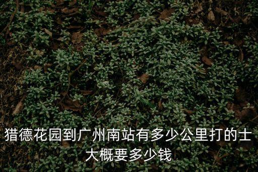 獵德花園到廣州南站有多少公里打的士大概要多少錢