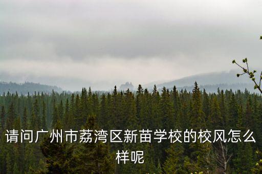 請問廣州市荔灣區(qū)新苗學(xué)校的校風(fēng)怎么樣呢