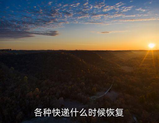2020快遞恢復時間一覽表廣州，各種快遞什么時候恢復