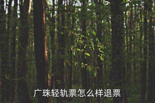 廣珠輕軌票怎么樣退票