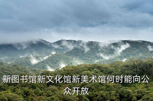 新圖書館新文化館新美術館何時能向公眾開放