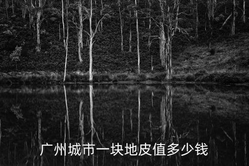 廣州城投地皮價格，廣州城市一塊地皮值多少錢