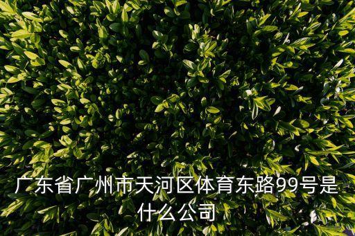 廣州直臂道閘機構，廣東省廣州市天河區體育東路99號是什么公司