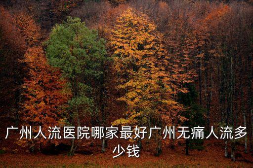廣州人流醫院哪家最好廣州無痛人流多少錢