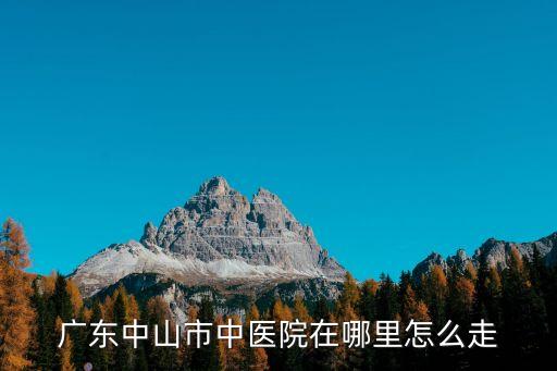 廣東中山市中醫(yī)院在哪里怎么走