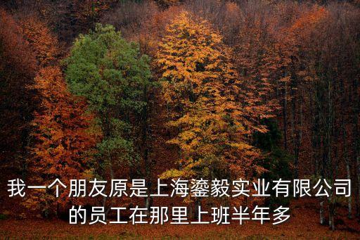 我一個朋友原是上海鎏毅實業有限公司的員工在那里上班半年多