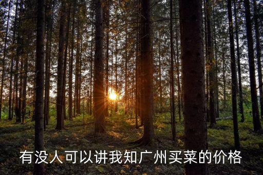 有沒(méi)人可以講我知廣州買(mǎi)菜的價(jià)格