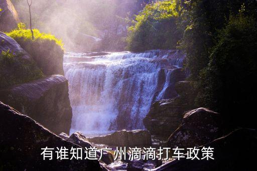 廣州滴滴快車新規，有誰知道廣州滴滴打車政策