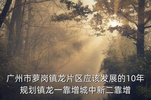 廣州市蘿崗產(chǎn)業(yè)規(guī)劃，請(qǐng)問一下廣州蘿崗區(qū)的經(jīng)濟(jì)狀況及發(fā)展前景