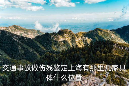 交通事故做傷殘鑒定上海有那里幾家具體什么位置