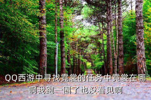 QQ西游中尋找霓裳的任務中霓裳在哪啊我跑一圈了也沒看見啊